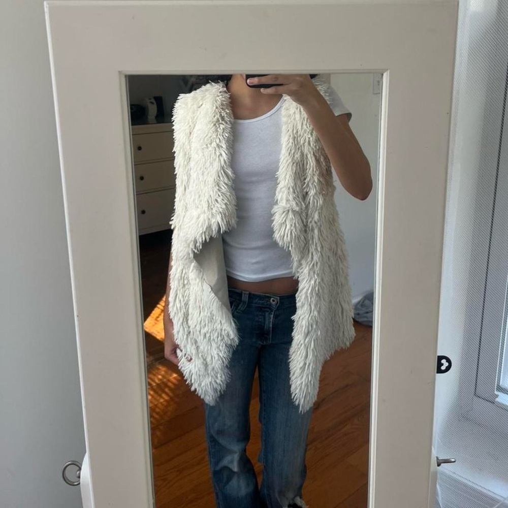 Cream Faux Fur Vest